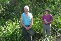 Lyn Farrel, neighbour Colin Law in Cedar Creek