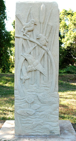 Click on this graphic to look at another sculpture, "Madi loves the Turtle"